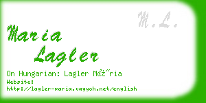 maria lagler business card